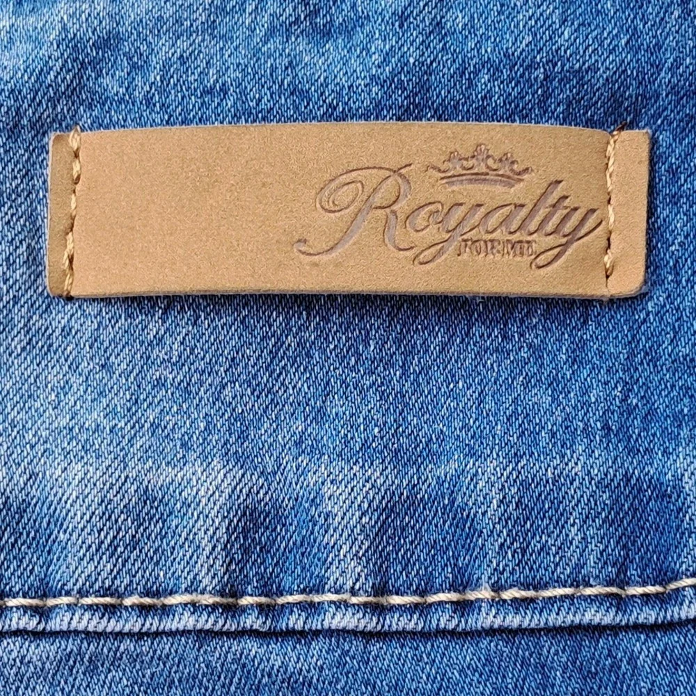 Royalty for‎ Me Womens Blue Denim Bermuda Shorts High Rise Triple Button Size 4